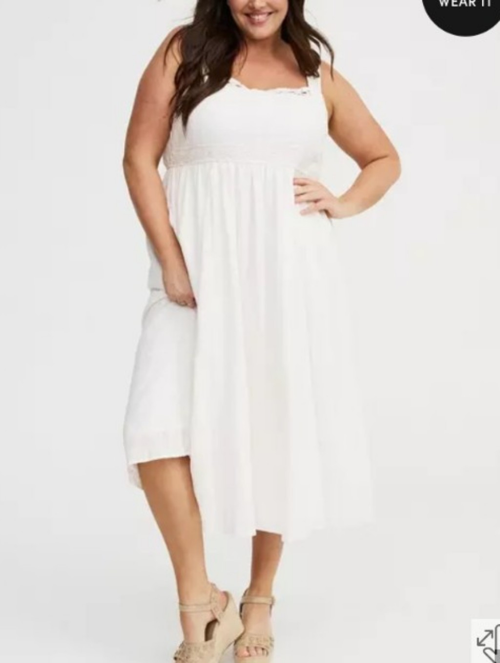 Torrid Square Neck Tea Length Dress
